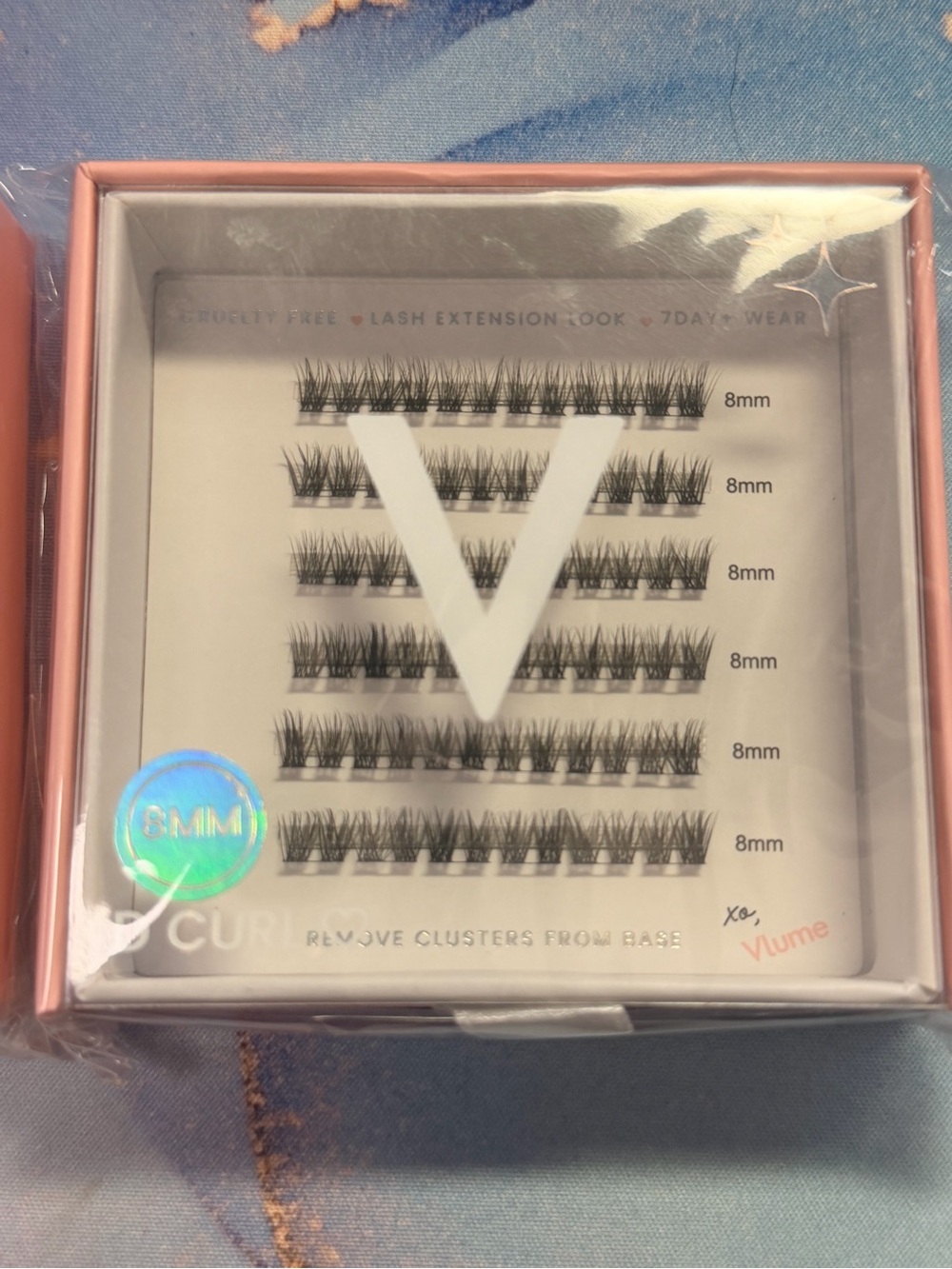8mm Black Individual Lash Clusters - Natural Volume